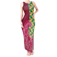 Japanese Bishamon-Kikkou Pattern Tank Maxi Dress Water Pillar Silent River Flow - Polynesian Pride