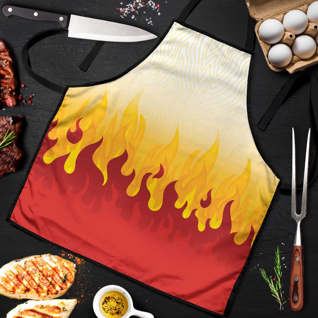 Japanese Kaen Pattern Apron Flame Pillar Blazing Lion Heart - Polynesian Pride