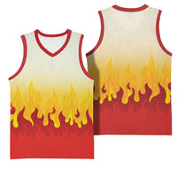 Japanese Kaen Pattern Basketball Jersey Flame Pillar Blazing Lion Heart - Polynesian Pride