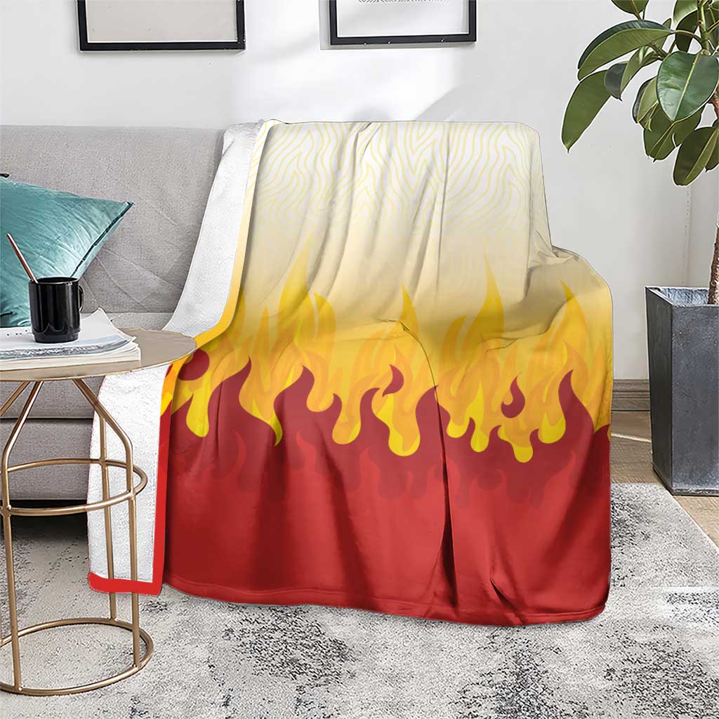 Japanese Kaen Pattern Blanket Flame Pillar Blazing Lion Heart - Polynesian Pride