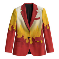 Japanese Kaen Pattern Blazer Flame Pillar Blazing Lion Heart - Polynesian Pride