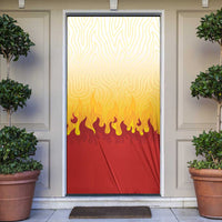 Japanese Kaen Pattern Door Cover Flame Pillar Blazing Lion Heart - Polynesian Pride