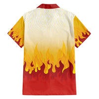 Japanese Kaen Pattern Family Matching Long Sleeve Bodycon Dress and Hawaiian Shirt Flame Pillar Blazing Lion Heart LT9 - Polynesian Pride