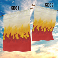 Japanese Kaen Pattern Garden Flag Flame Pillar Blazing Lion Heart - Polynesian Pride