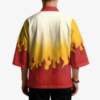 Japanese Kaen Pattern Kimono Flame Pillar Blazing Lion Heart - Polynesian Pride