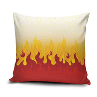 Japanese Kaen Pattern Pillow Cover Flame Pillar Blazing Lion Heart - Polynesian Pride