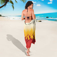 Japanese Kaen Pattern Sarong Flame Pillar Blazing Lion Heart - Polynesian Pride