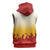 Japanese Kaen Pattern Sleeveless Zip Hoodie Flame Pillar Blazing Lion Heart - Polynesian Pride