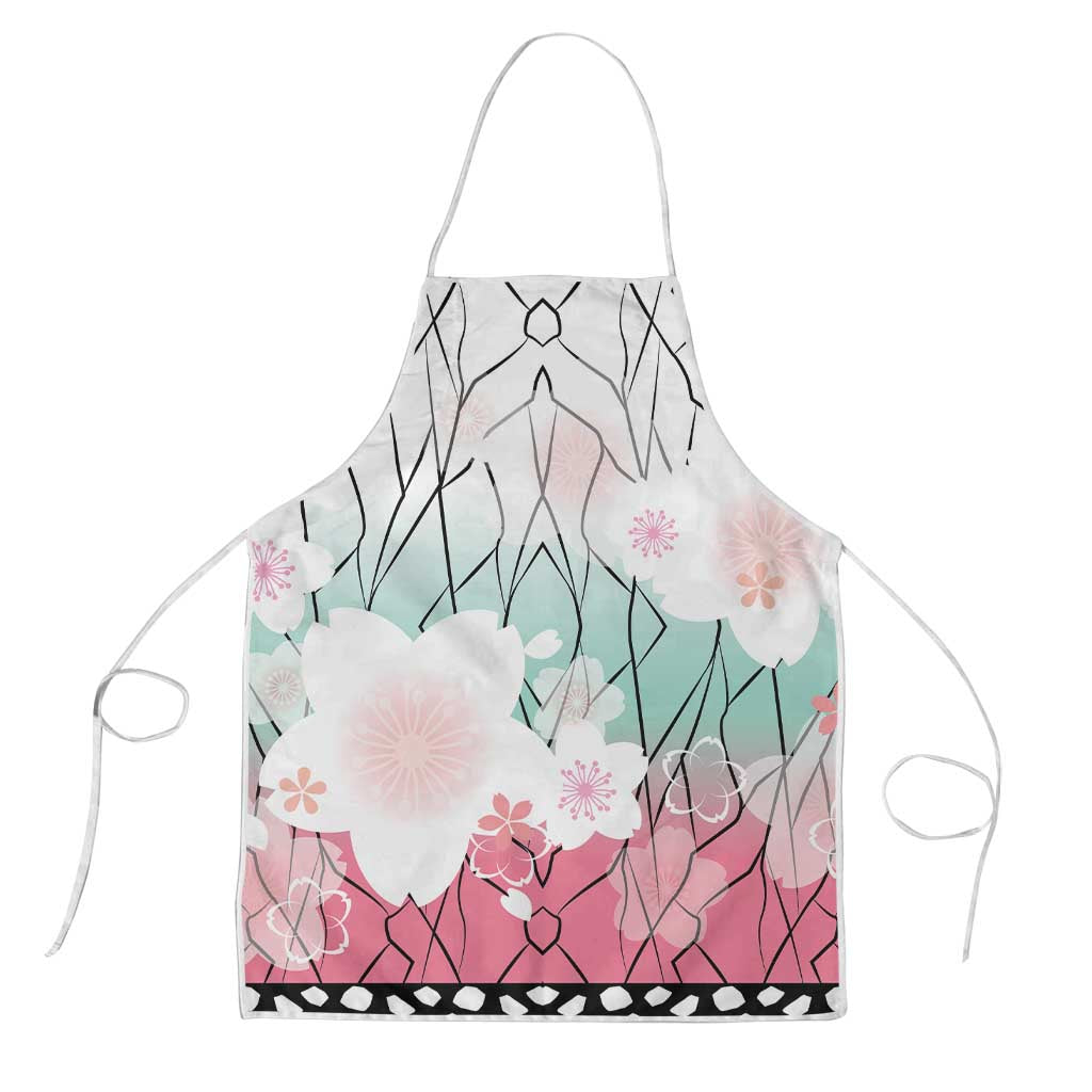 Japanese Kocho Pattern Apron Insect Pillar Butterfly Flower Fairy - Polynesian Pride