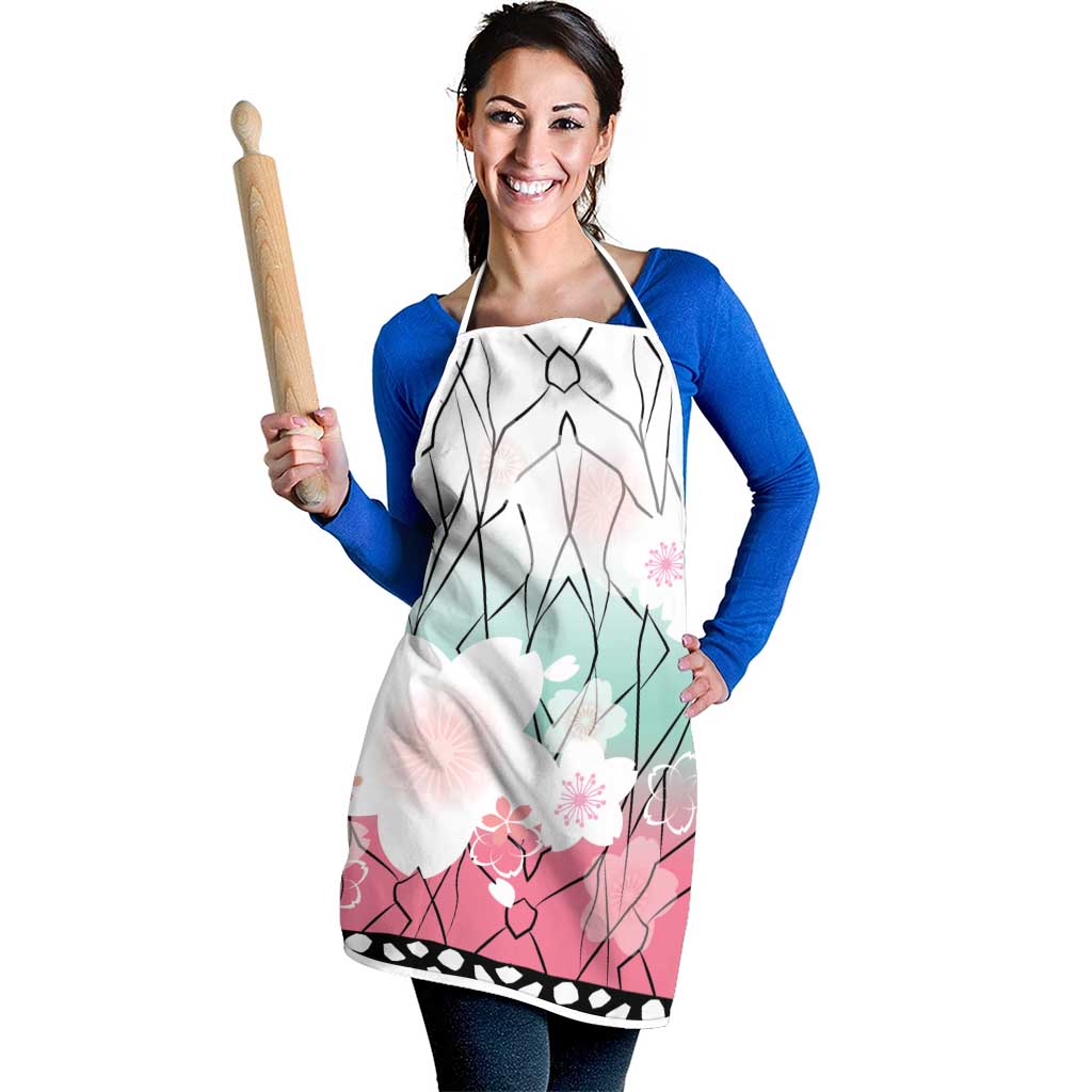 Japanese Kocho Pattern Apron Insect Pillar Butterfly Flower Fairy - Polynesian Pride