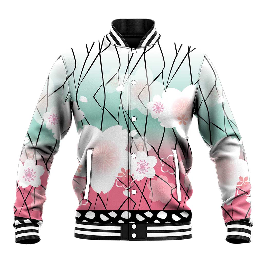 Japanese Kocho Pattern Baseball Jacket Insect Pillar Butterfly Flower Fairy - Polynesian Pride
