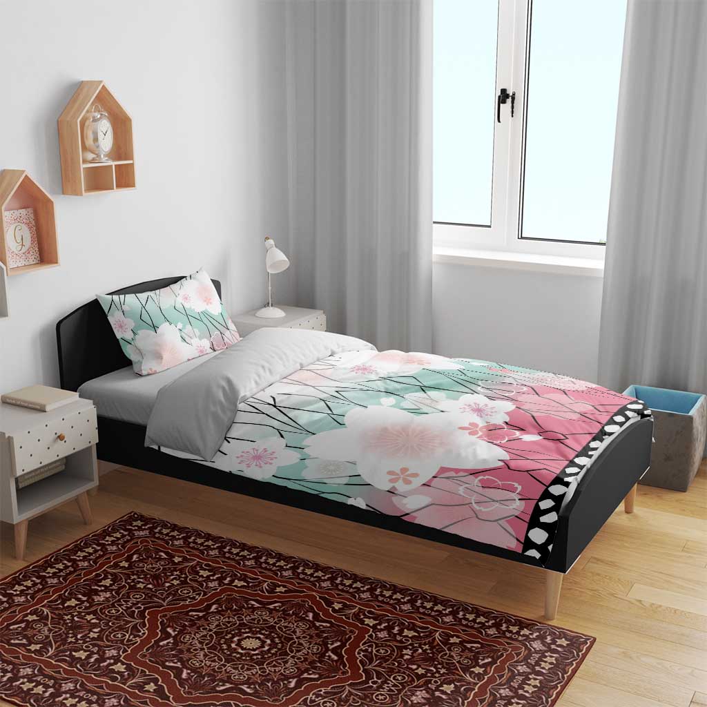 Japanese Kocho Pattern Bedding Set Insect Pillar Butterfly Flower Fairy - Polynesian Pride