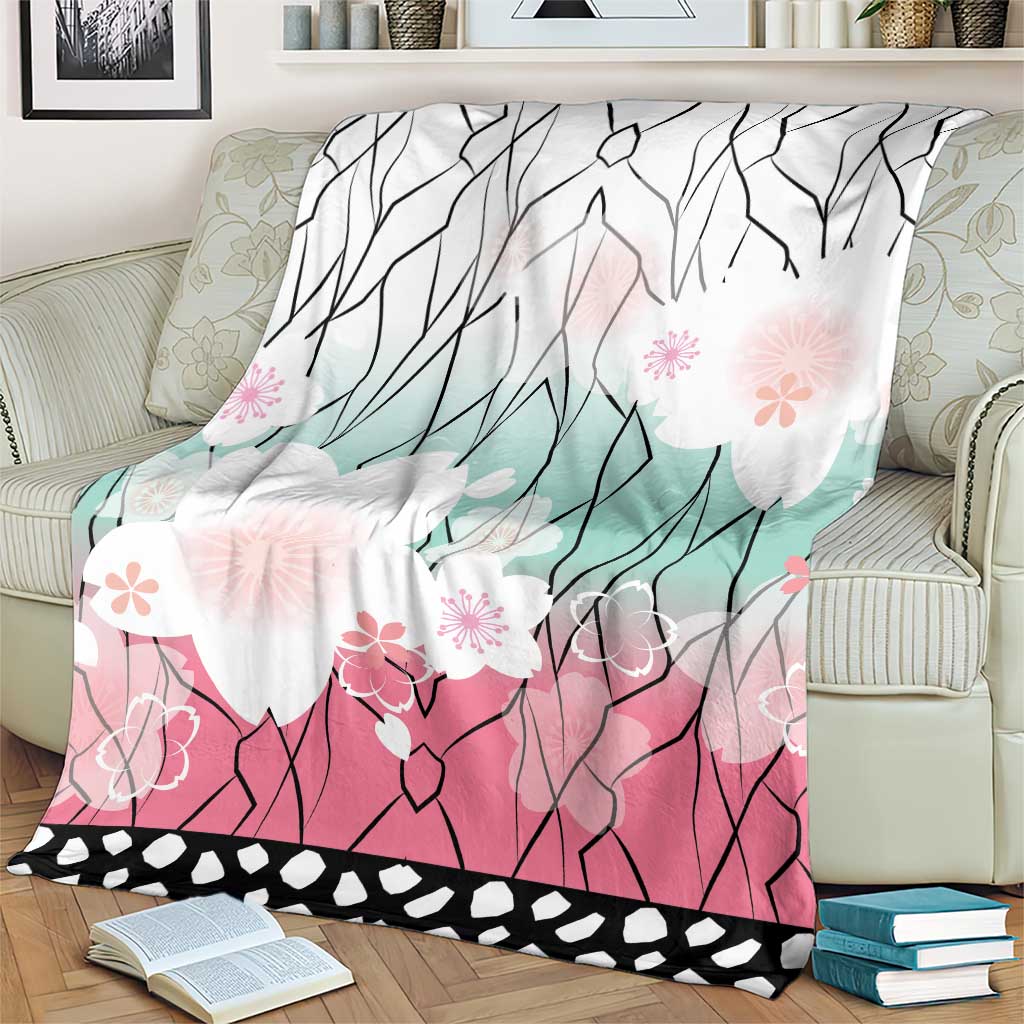 Japanese Kocho Pattern Blanket Insect Pillar Butterfly Flower Fairy - Polynesian Pride