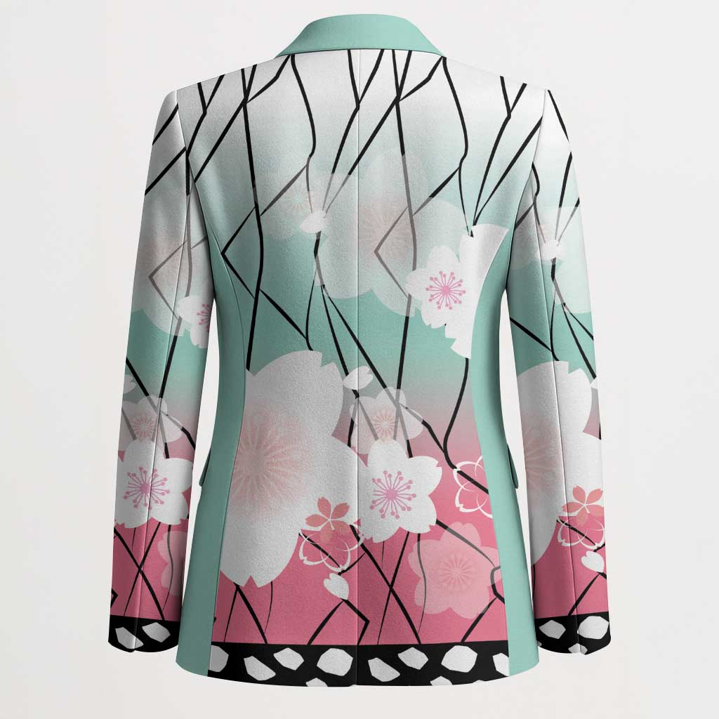 Japanese Kocho Pattern Blazer Insect Pillar Butterfly Flower Fairy - Polynesian Pride