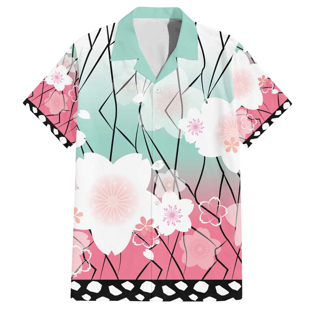 Japanese Kocho Pattern Family Matching Off The Shoulder Long Sleeve Dress and Hawaiian Shirt Insect Pillar Butterfly Flower Fairy - Polynesian Pride