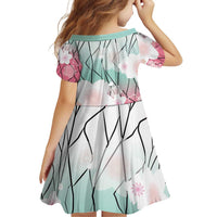 Japanese Kocho Pattern Family Matching Off Shoulder Short Dress and Hawaiian Shirt Insect Pillar Butterfly Flower Fairy - Polynesian Pride