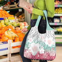 Japanese Kocho Pattern Grocery Bag Insect Pillar Butterfly Flower Fairy - Polynesian Pride