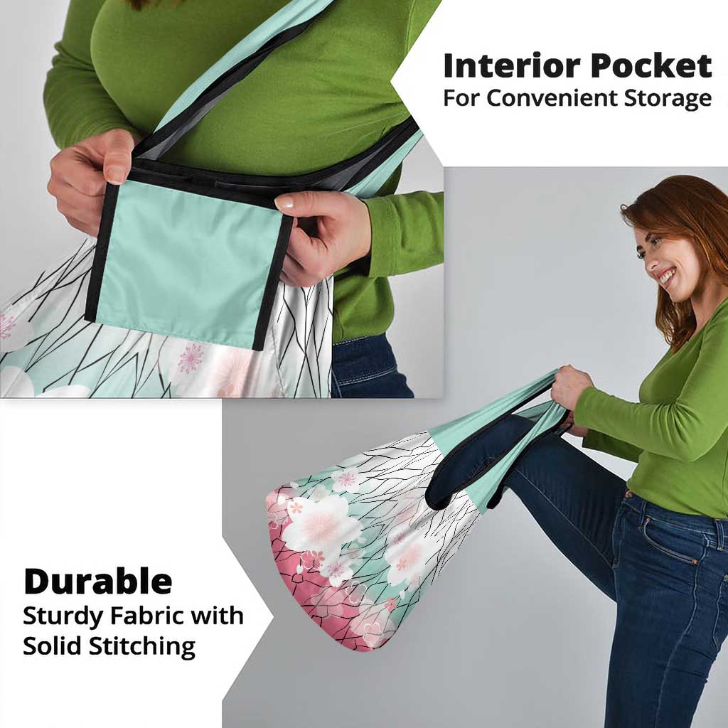 Japanese Kocho Pattern Grocery Bag Insect Pillar Butterfly Flower Fairy - Polynesian Pride