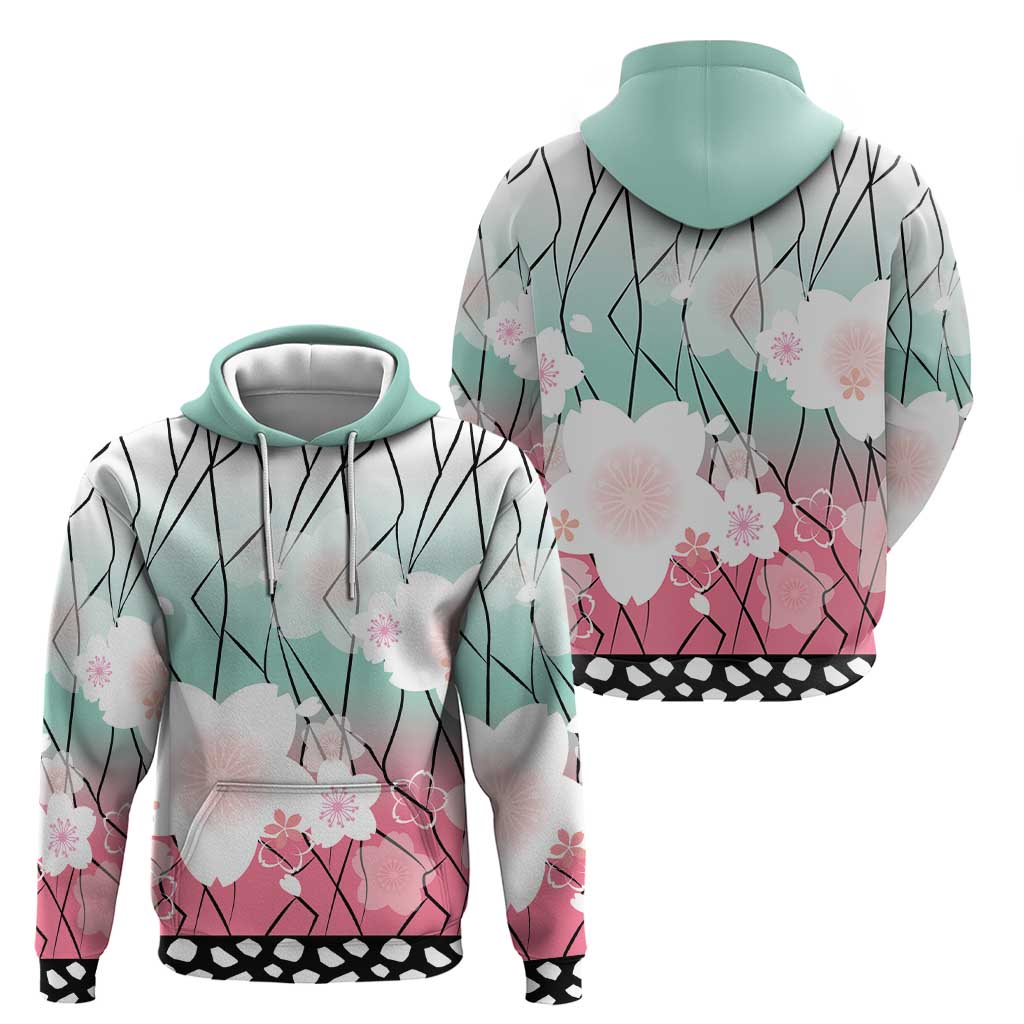 Japanese Kocho Pattern Hoodie Insect Pillar Butterfly Flower Fairy - Polynesian Pride