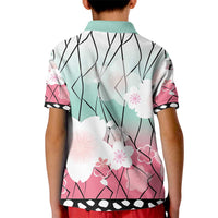 Japanese Kocho Pattern Kid Polo Shirt Insect Pillar Butterfly Flower Fairy - Polynesian Pride