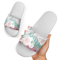 Japanese Kocho Pattern Slide Sandals Insect Pillar Butterfly Flower Fairy - Polynesian Pride