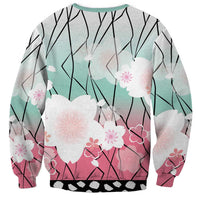 Japanese Kocho Pattern Sweatshirt Insect Pillar Butterfly Flower Fairy - Polynesian Pride
