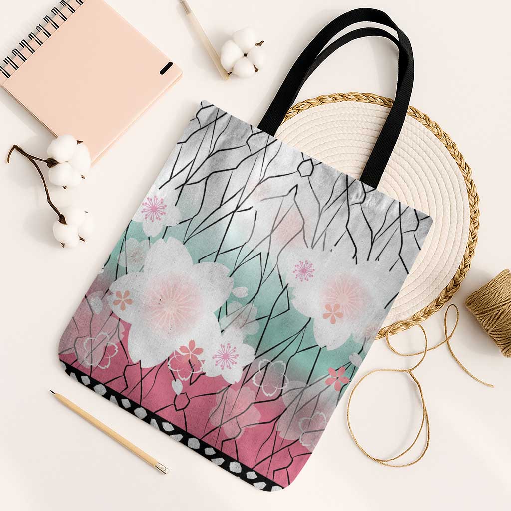 Japanese Kocho Pattern Tote Bag Insect Pillar Butterfly Flower Fairy - Polynesian Pride