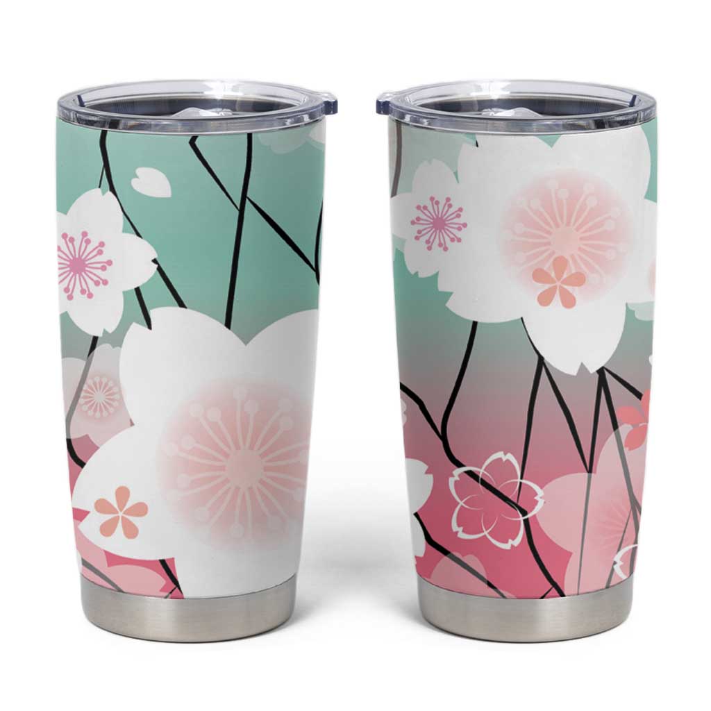 Japanese Kocho Pattern Tumbler Cup Insect Pillar Butterfly Flower Fairy - Polynesian Pride