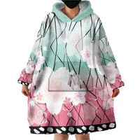 Japanese Kocho Pattern Wearable Blanket Hoodie Insect Pillar Butterfly Flower Fairy - Polynesian Pride