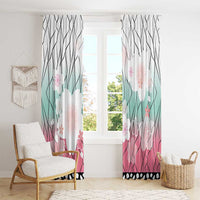 Japanese Kocho Pattern Window Curtain Insect Pillar Butterfly Flower Fairy - Polynesian Pride
