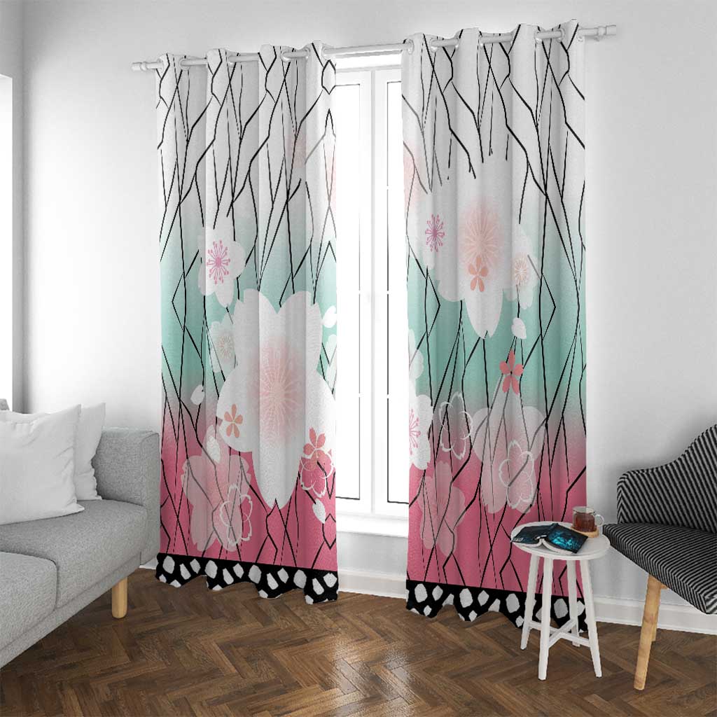 Japanese Kocho Pattern Window Curtain Insect Pillar Butterfly Flower Fairy - Polynesian Pride
