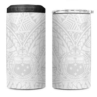Samoa Lotu Tamaiti 4 in 1 Can Cooler Tumbler Polynesian White Sunday Simple
