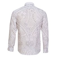 Samoa Lotu Tamaiti Family Matching Short Sleeve Bodycon Dress and Hawaiian Shirt Polynesian White Sunday Simple LT9 - Polynesian Pride