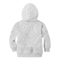 Samoa Lotu Tamaiti Kid Hoodie Polynesian White Sunday Simple LT9 - Polynesian Pride