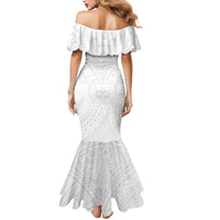 Samoa Lotu Tamaiti Mermaid Dress Polynesian White Sunday Simple LT9 - Polynesian Pride