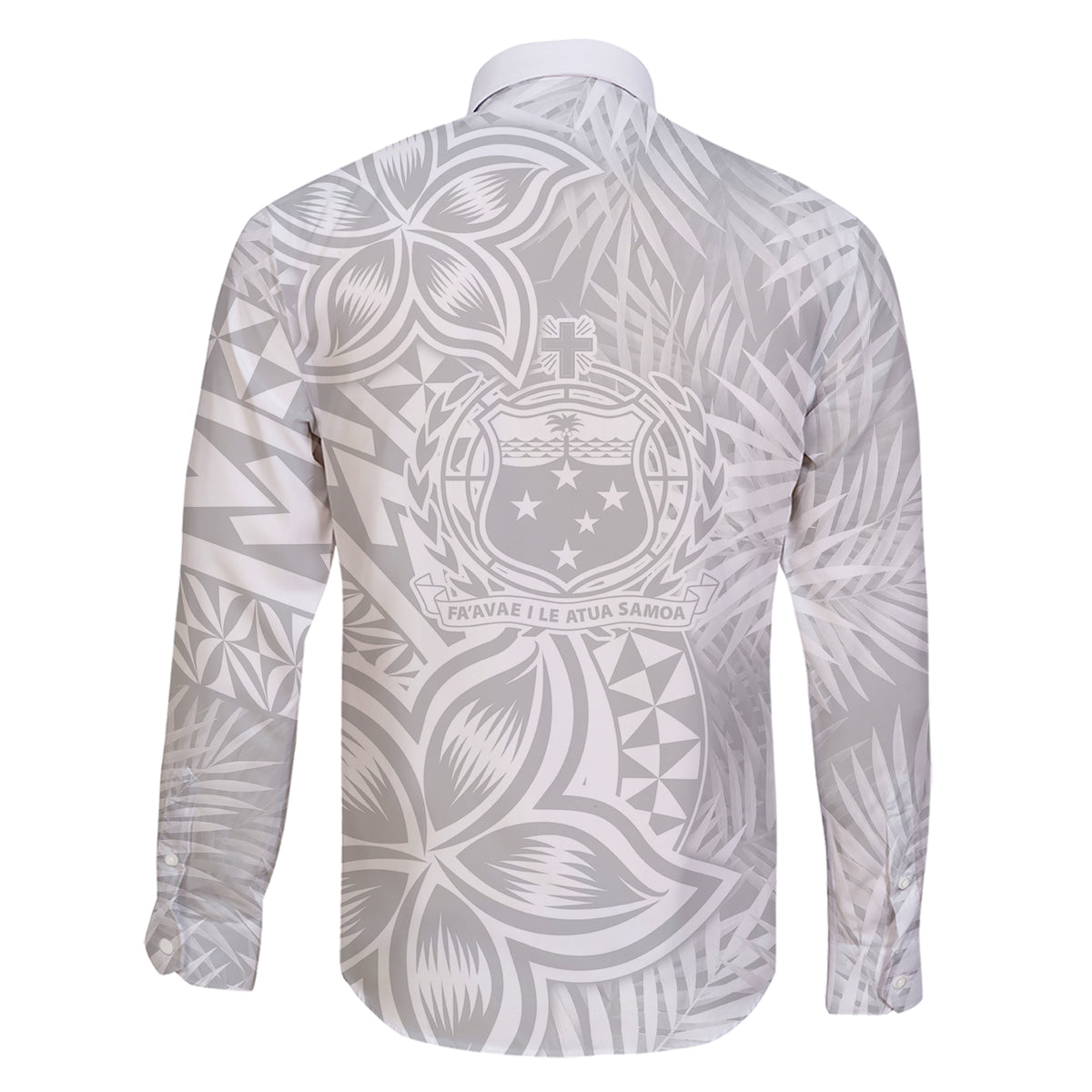 Samoa Lotu Tamait Family Matching Short Sleeve Bodycon Dress and Hawaiian Shirt Tropical Plant White Sunday With Polynesia Pattern LT9 - Polynesian Pride