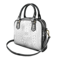 Samoa Lotu Tamait Shoulder Handbag Tropical Plant White Sunday With Polynesia Pattern LT9 - Polynesian Pride