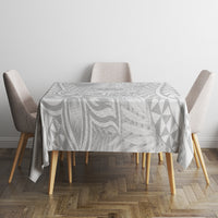 Personalised Samoa Lotu Tamait Tablecloth Tropical Plant White Sunday With Polynesia Pattern LT9 - Polynesian Pride