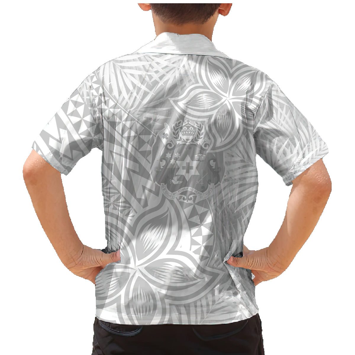 Personalised Tonga White Sunday Family Matching Mermaid Dress and Hawaiian Shirt Tropical Plant With Polynesian Pattern LT9 - Polynesian Pride