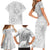 Personalised Tonga White Sunday Family Matching Short Sleeve Bodycon Dress and Hawaiian Shirt Tropical Plant With Polynesian Pattern LT9 - Polynesian Pride