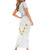 Tonga White Sunday Family Matching Short Sleeve Bodycon Dress and Hawaiian Shirt Polynesian Plumeria Tribal Simple LT9 - Polynesian Pride
