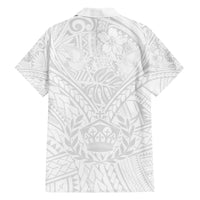Tonga White Sunday Hawaiian Shirt Polynesian Plumeria Tribal Simple LT9 - Polynesian Pride