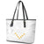 Tonga White Sunday Leather Tote Bag Polynesian Plumeria Tribal Simple LT9 - Polynesian Pride