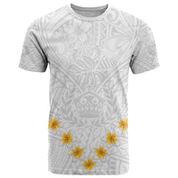 Tonga White Sunday T Shirt Polynesian Plumeria Tribal Simple LT9 White - Polynesian Pride