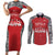 Custom Tonga Rugby Mate Ma'a Couples Matching Short Sleeve Bodycon Dress and Long Sleeve Button Shirt Tonga XIII Make History Pacific Champions