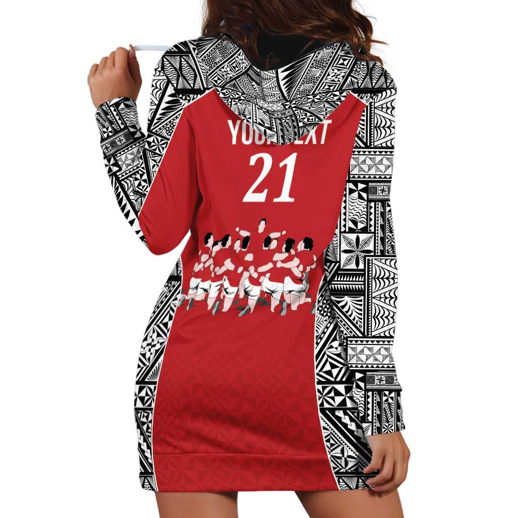 Custom Tonga Rugby Mate Ma'a Hoodie Dress Tonga XIII Make History Pacific Champions