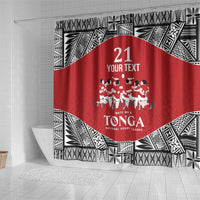 Custom Tonga Rugby Mate Ma'a Shower Curtain Tonga XIII Make History Pacific Champions