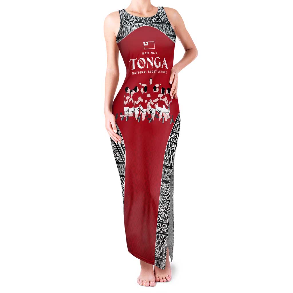 Custom Tonga Rugby Mate Ma'a Tank Maxi Dress Tonga XIII Make History Pacific Champions