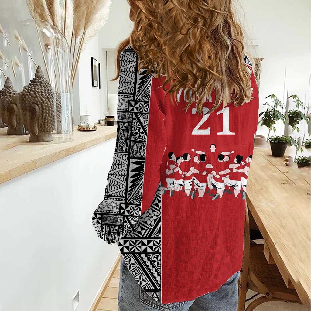 Custom Tonga Rugby Mate Ma'a Women Casual Shirt Tonga XIII Make History Pacific Champions