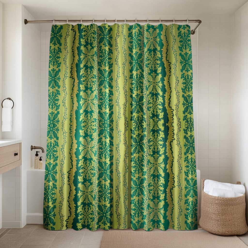 Hawaii Lei with Tribal Quilt Motif Bathroom Set - Polynesian Pride